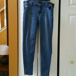 Celebrity Pink Kings of Leon junior's skinny jeans